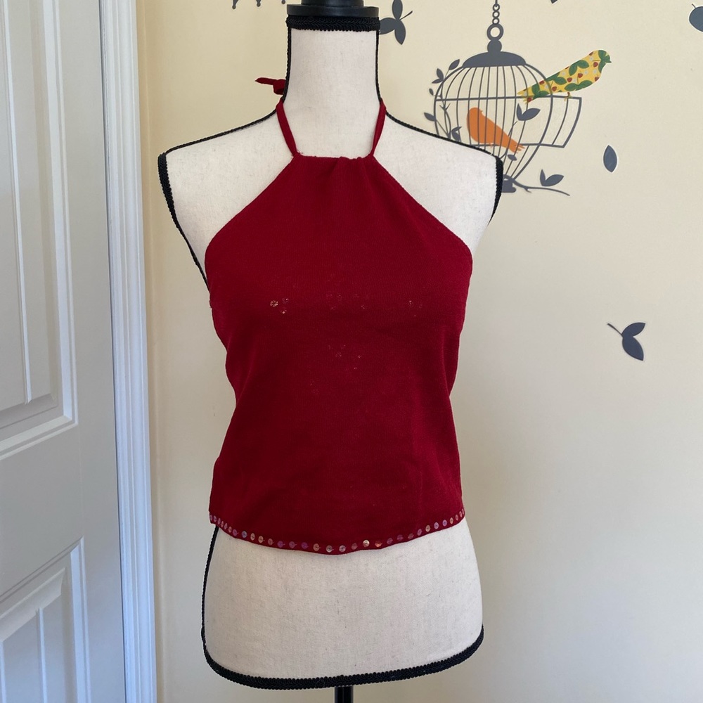 Beautiful red halter size small